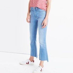 Madewell light wash Cali Demi boot step hem jeans